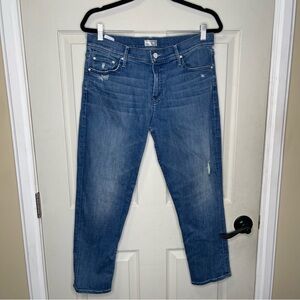 MOTHER Jeans Mother Womens The Dropout Denim Jean Graffiti